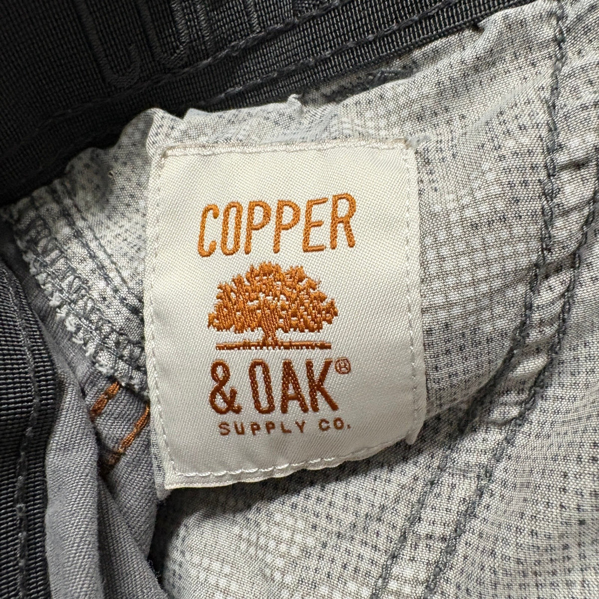 Copper & Oak Mens Gray Stretch Cotton Cargo Shorts Size 34 Flap Pockets Zip