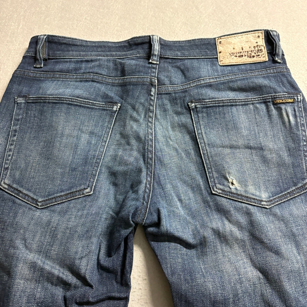 Volcom 2x4 Skinny Jeans Mens 32x31 Dark Wash Denim Skate Stretch Pants