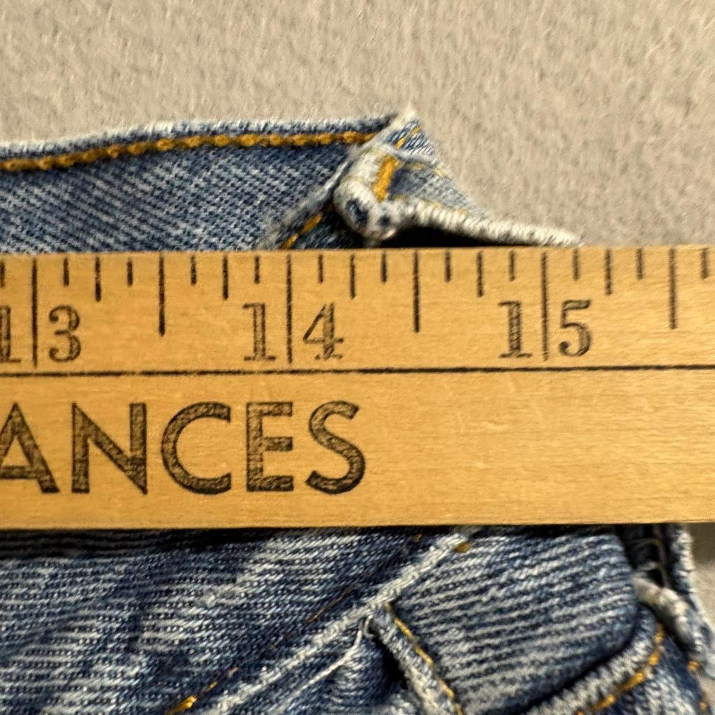 Levi's 501 Original Fit Jeans Mens 30x30 Blue Denim Button Fly Cut Off Hem