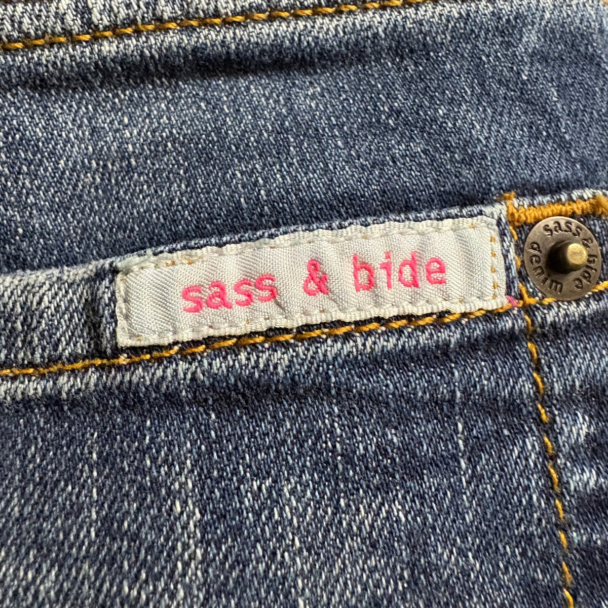 Sass & Bide Mojo-Kiko Jeans Womens Size 25 Blue Denim Slim Straight Stretch 27.5