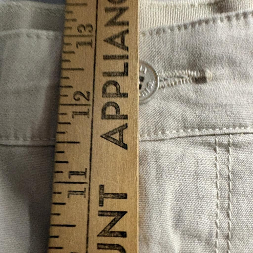 Gloria Vanderbilt Women's Size 16 Beige Khaki Cargo Crop Pants Cotton Blend