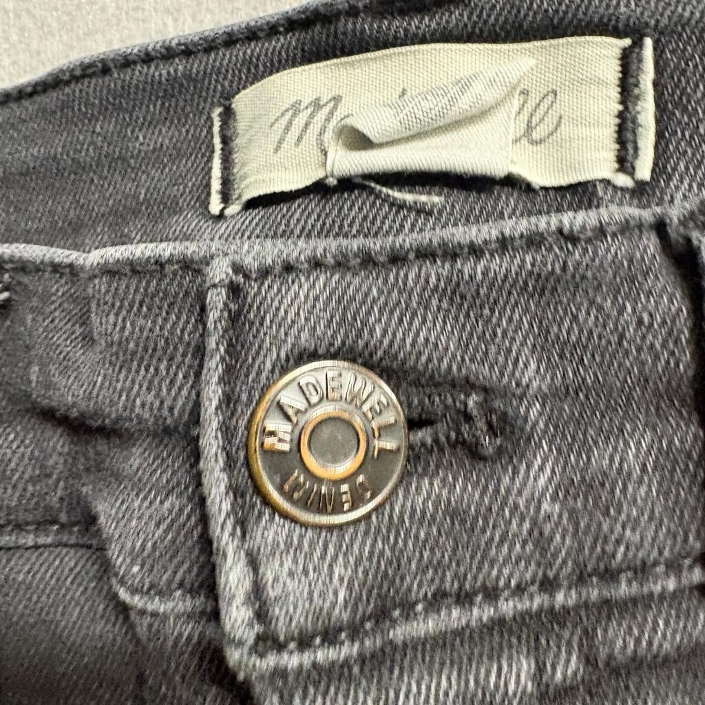 Madewell Stovepipe Jeans Womens 28P Gray High Rise Crop Stretch Denim