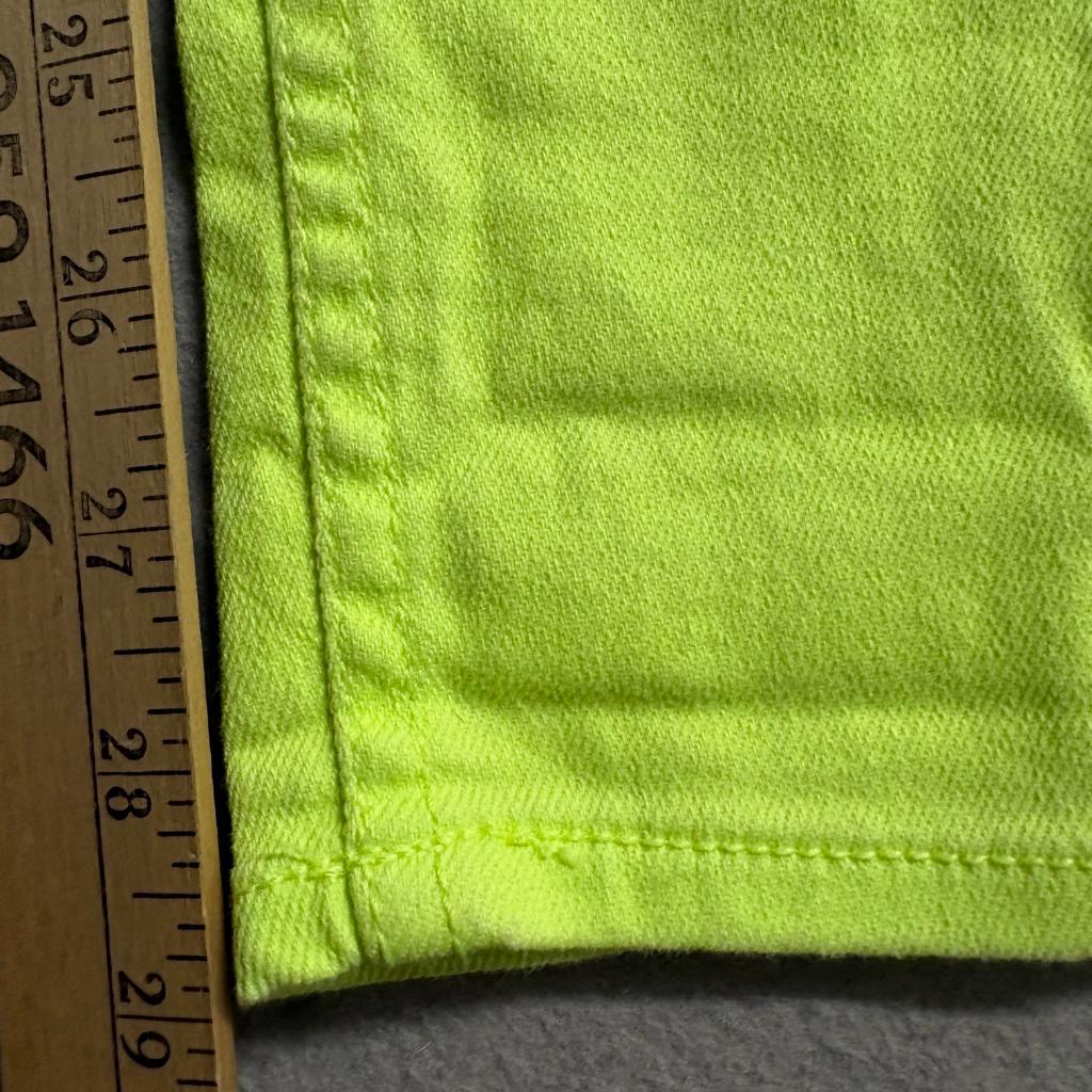 Hollister Super Skinny Jeans Womens 23x29 Neon Lime Green Stretch Denim Low Rise