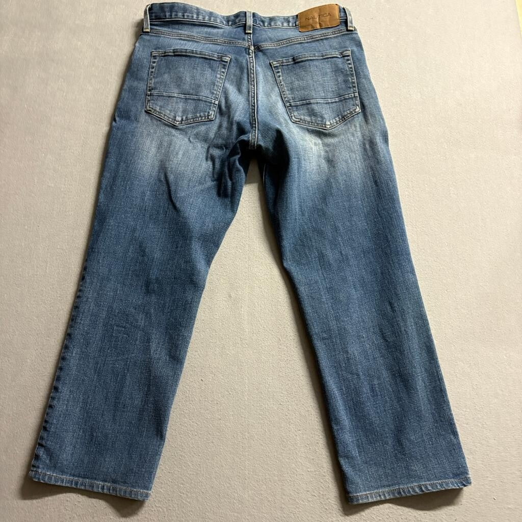 Nautica Jeans Mens 34x32 Original Relaxed Fit Blue Denim Pants
