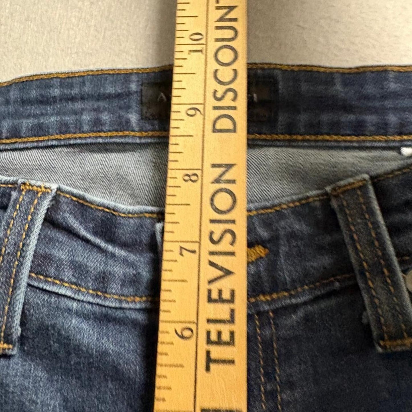 American Bazi Skinny Jeans Womens Size 9 Blue Denim Stretch Roll Up 29x28 USA