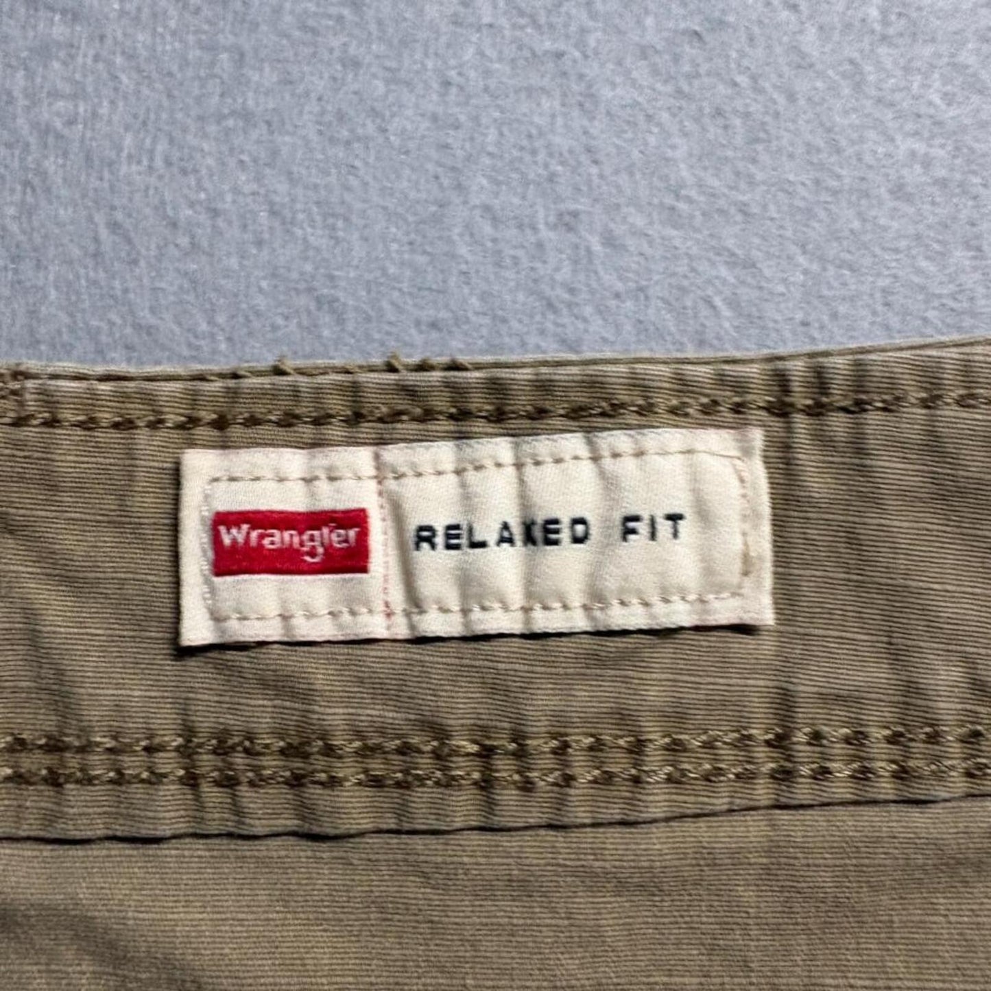 Wrangler Cargo Shorts Mens 44 Brown Cotton Blend Relaxed Fit Casual Outdoor
