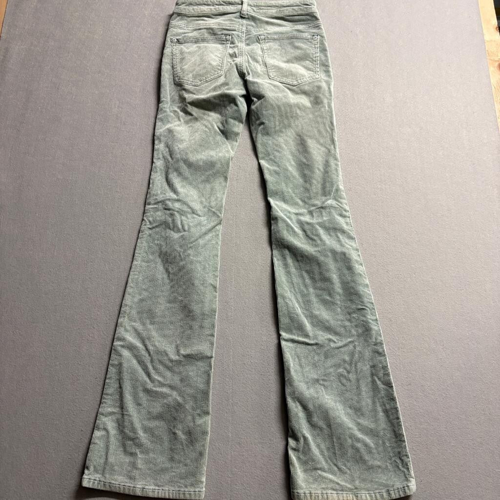 Pilcro and the Letterpress Corduroy Pants Womens 25 Tall Green The Icon Flare