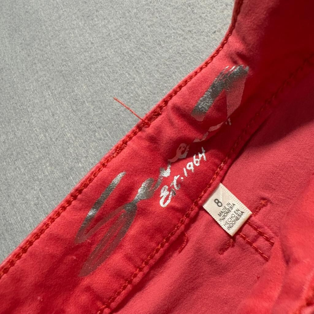 Seven7 High Rise Skinny Crop Jeans Womens Size 8 Red Stretch Denim Crop Pants