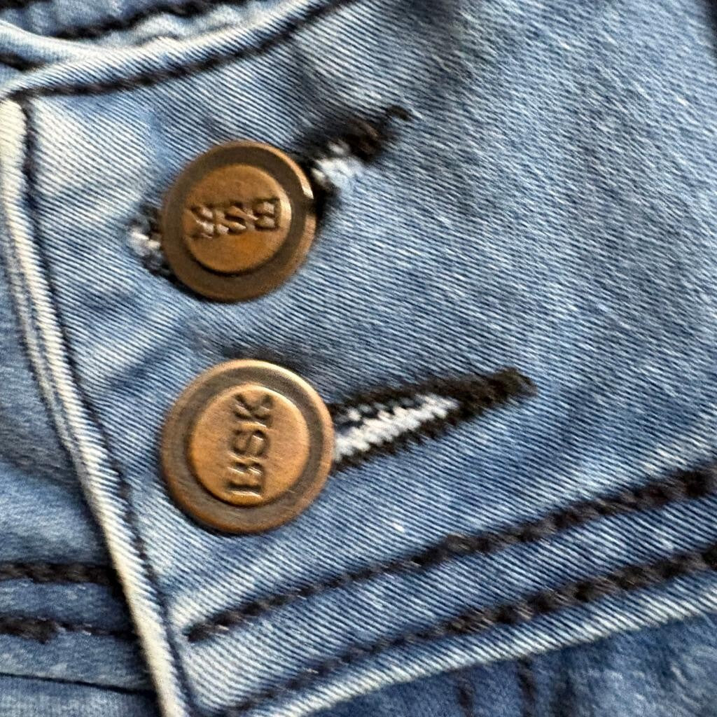 Bershka BSK Denim Collection Skinny Jeans Womens Size 26 Blue Stretch Low Rise