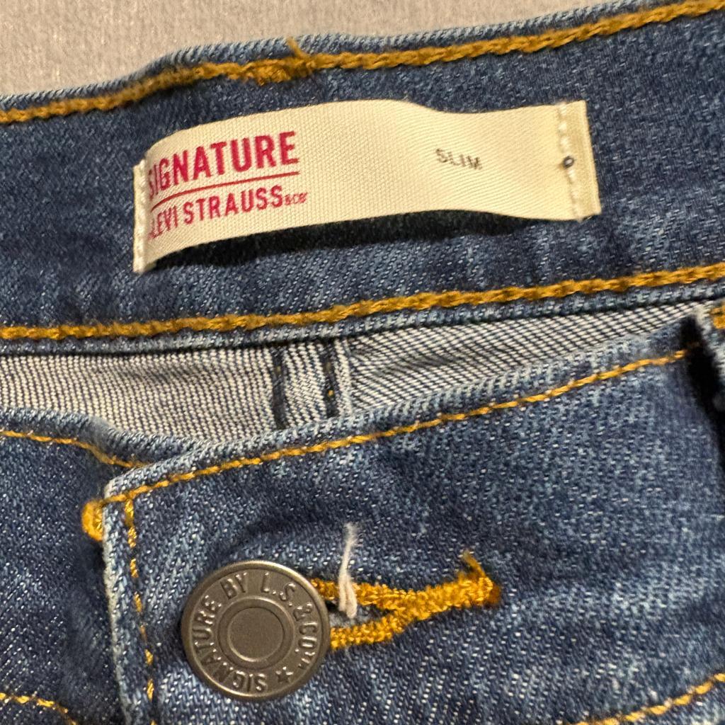 Signature by Levi Strauss Co Mens Slim Fit Jeans 34x30 Medium Wash Stretch Blue