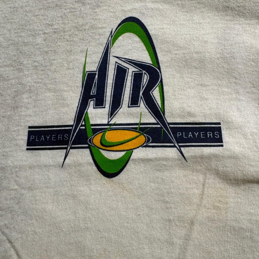 Vintage Tultex Nike Air Players T-Shirt Mens XL White Graphic Tee 90s Bootleg