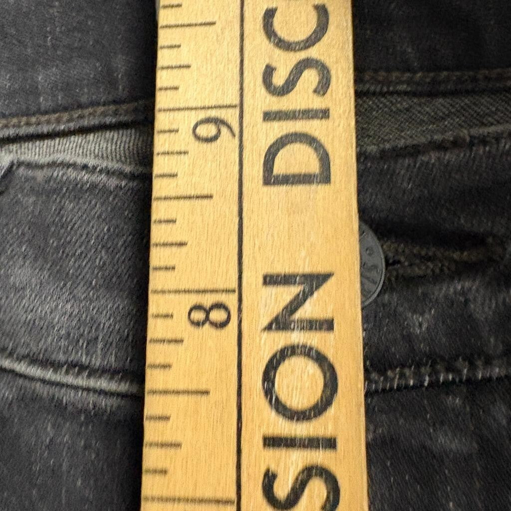 Edwin Pixie 9 Inch Mid Rise Skinny Jeans Womens Size 26 Gray Stretch Denim