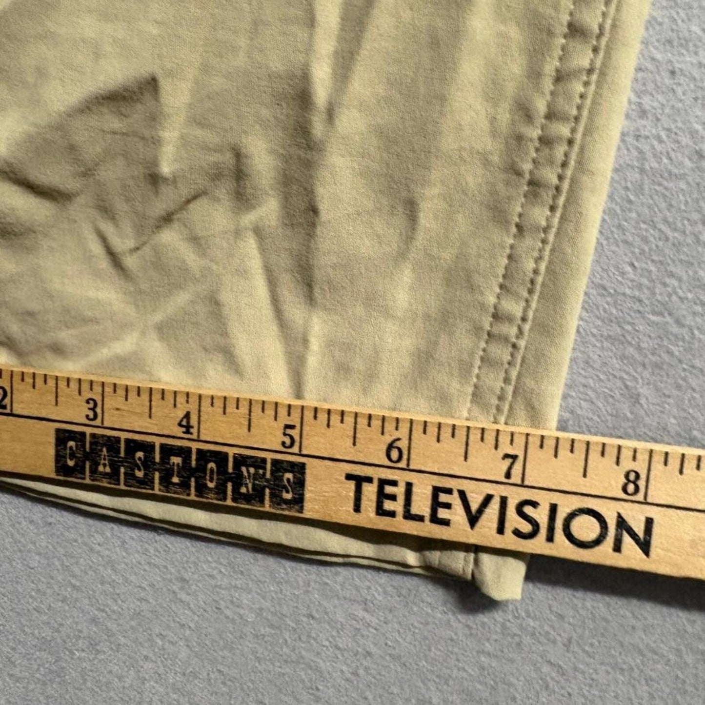 Eddie Bauer Horizon Capri Pants Womens 10 Khaki Tan Nylon Stretch Cargo Hiking