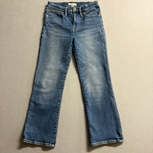 Madewell Cali Demi Boot Cut Jeans Womens Size 27 Blue Denim Stretch