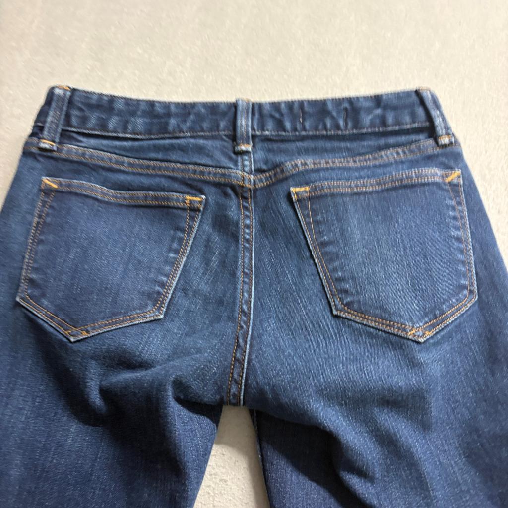 Gap 1969 Real Straight Jeans Womens 27 Regular Blue Denim Stretch Mid Rise