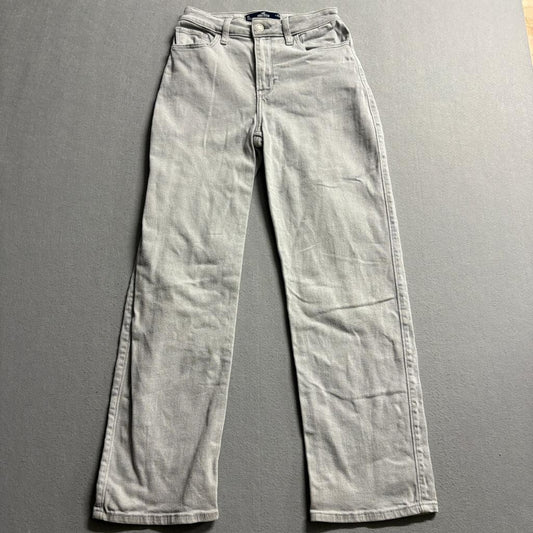 Hollister Ultra High Rise Dad Jeans Womens 0S W25 Gray Denim Vintage Stretch