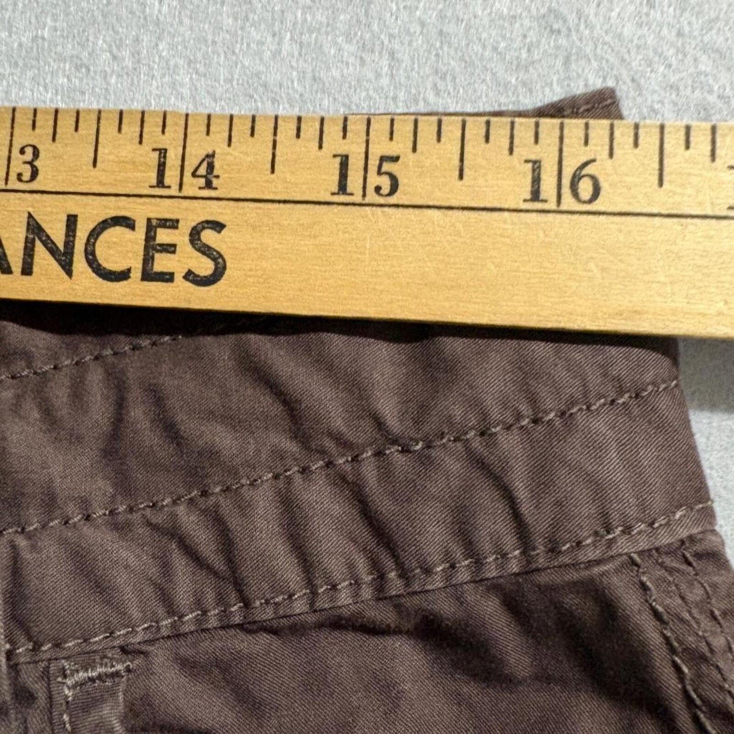 Calvin Klein Jeans Womens 8 Brown Cotton Cargo Capri Pants Drawstring Utility