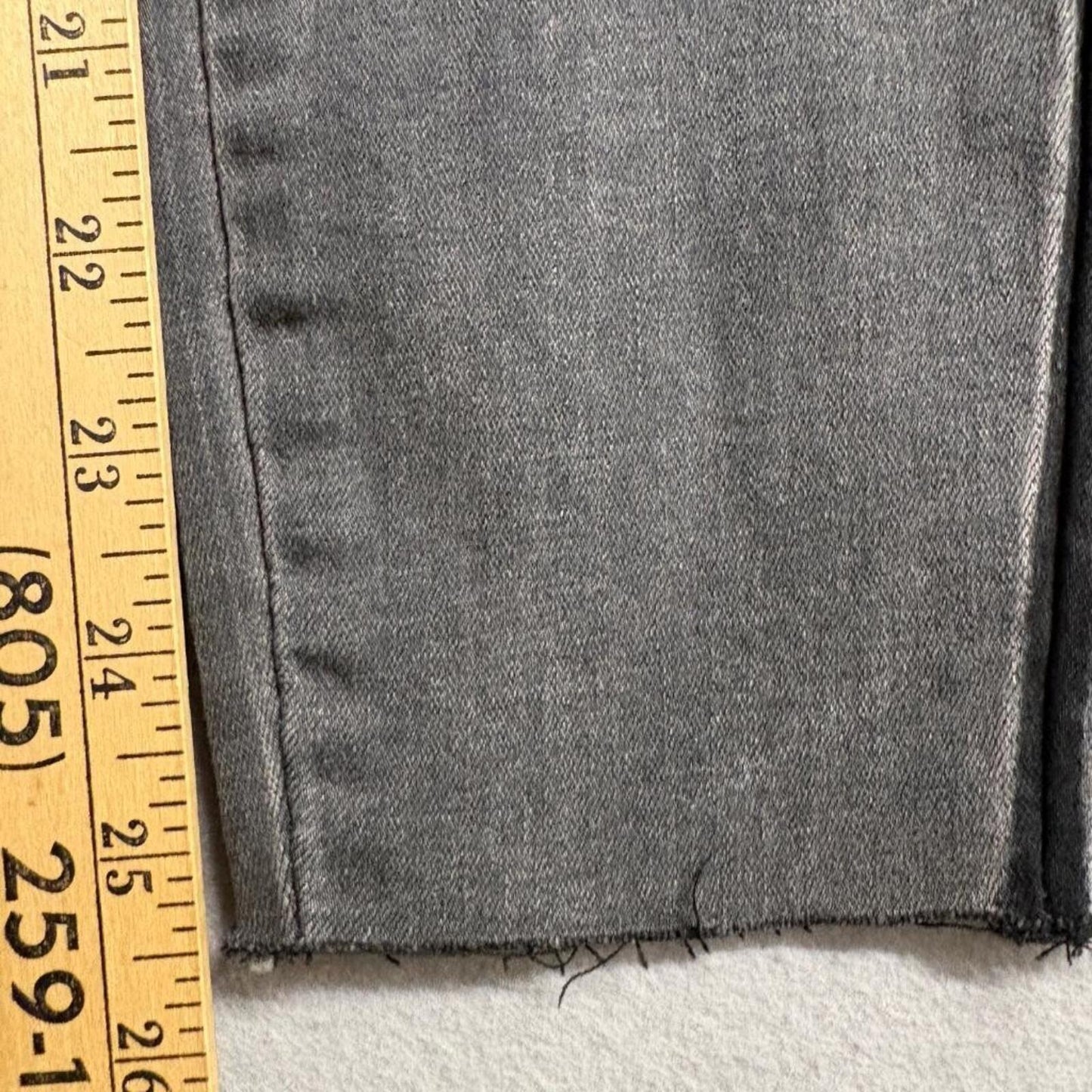Dulce Be Skinny Jeans Womens Size 5 Dark Black Grey Raw Hem Stretch Denim New
