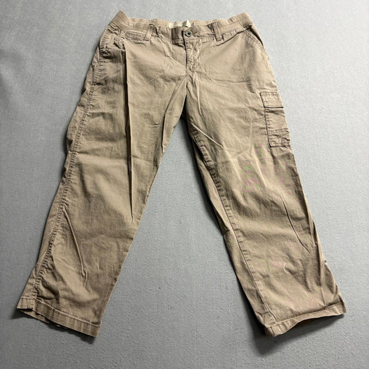 Sonoma Life Style Womens Capri Pants Size 10 Brown Cotton Blend Mid Rise Cargo