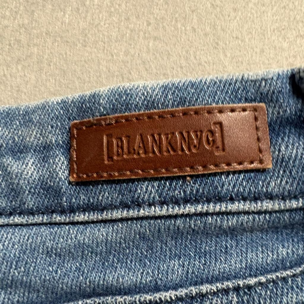 BlankNYC The Great Jones High Rise Skinny Jeans Womens 31 Distressed Blue Denim