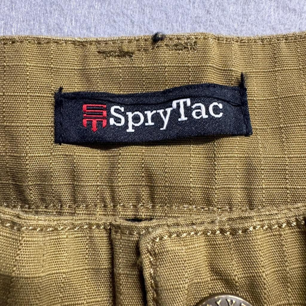 SpryTac Tactical Cargo Pants Mens 36x32 Coyote Brown Ripstop Military Utility