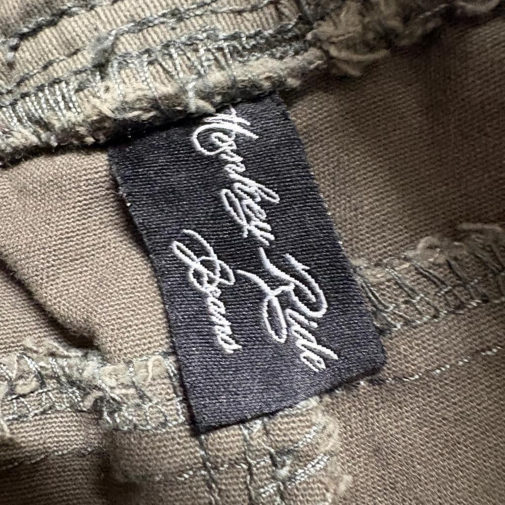 Monkey Ride Jeans Womens 11/30 Olive Green Cargo Jogger Pants Drawstring Waist