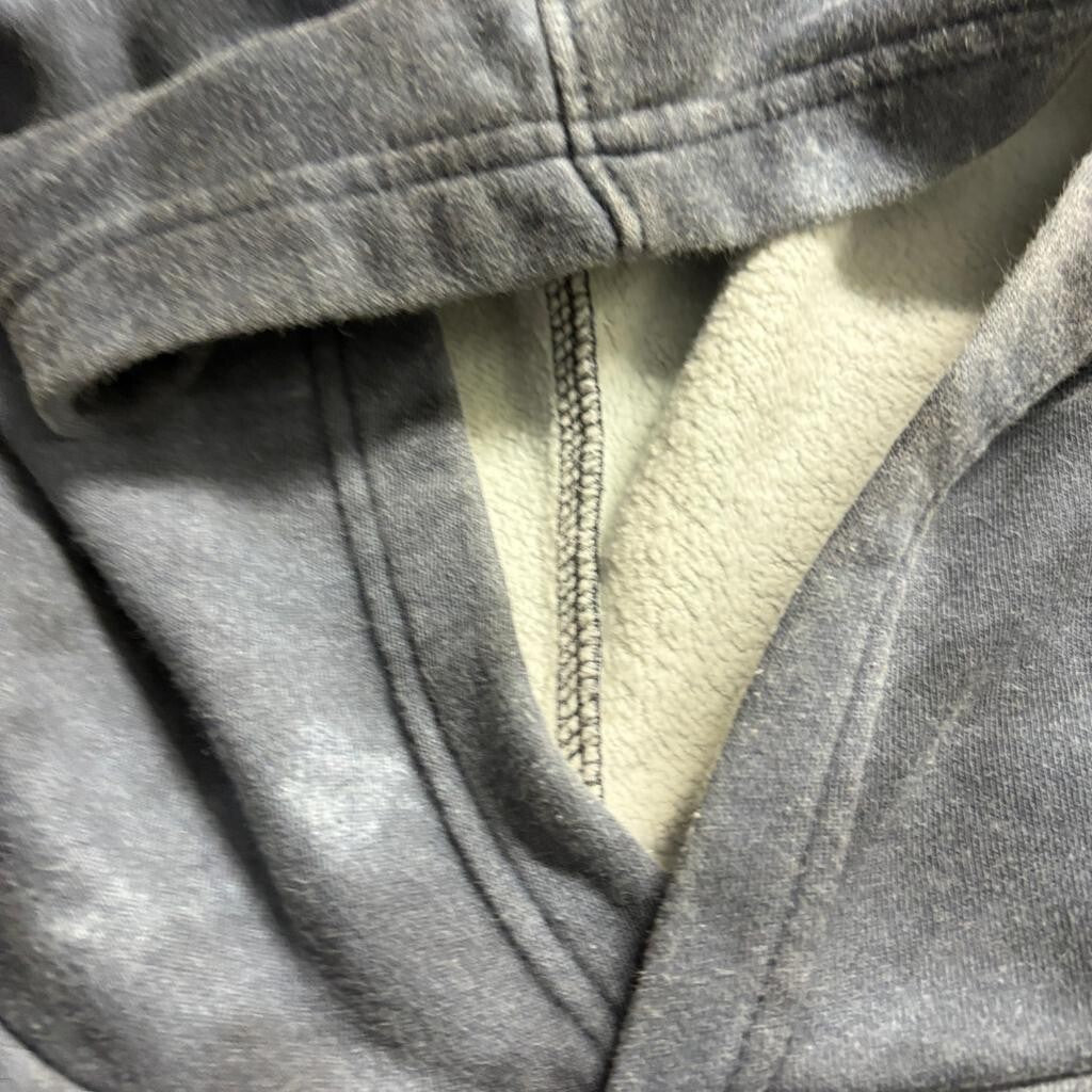 Puma Boys Hoodie Size L 14-16 Gray Tie Dye Big Logo Fleece Pullover Sweatshirt