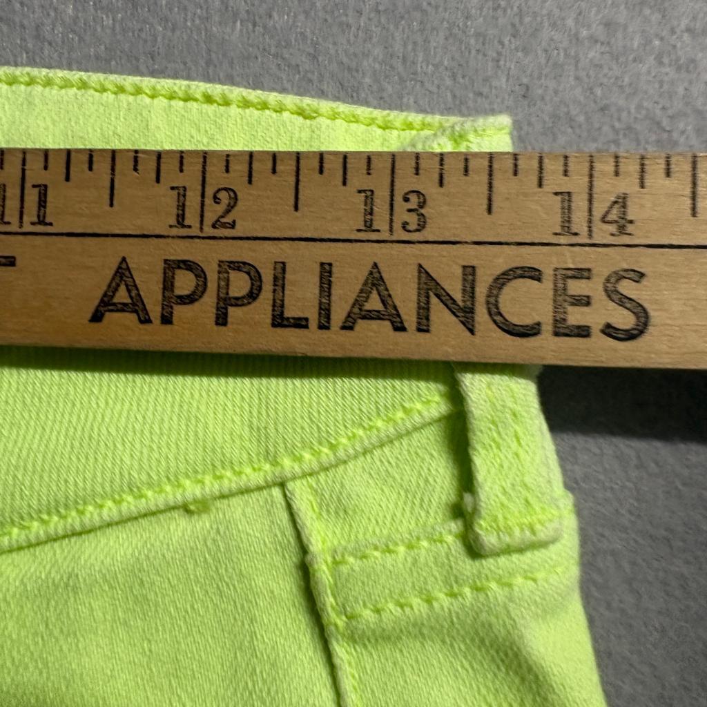 Hollister Super Skinny Jeans Womens 23x29 Neon Lime Green Stretch Denim Low Rise