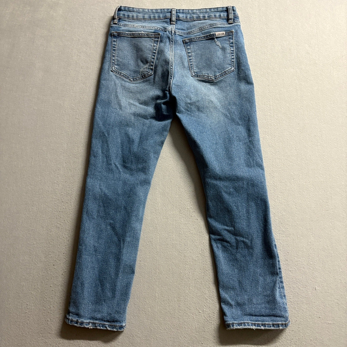 Joe's Jeans Bibiana High Rise Straight Leg Distressed Denim Blue Jeans Size 27