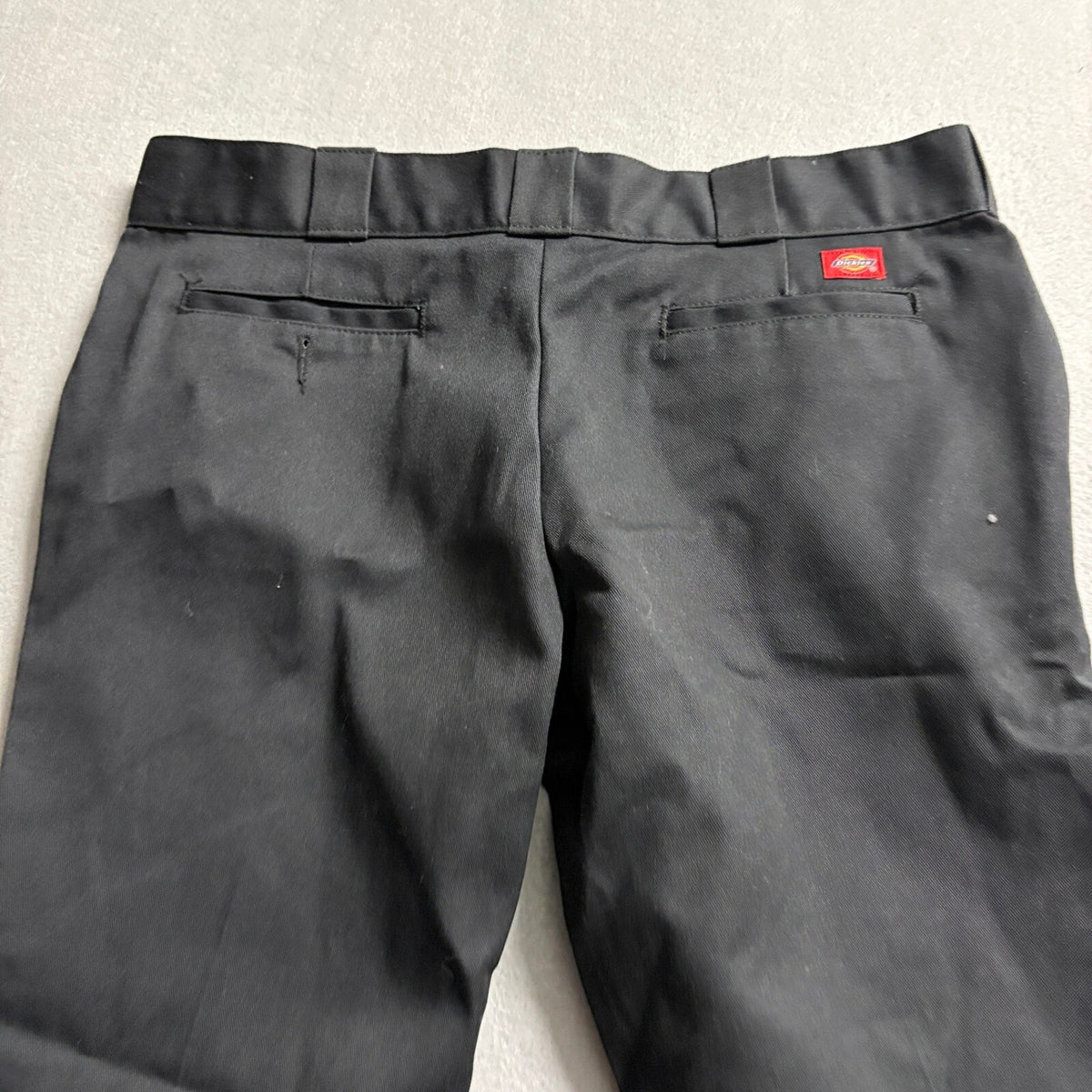 Dickies 774 Original Fit Work Pants Mens 32 Black Polyester Blend Flat Front