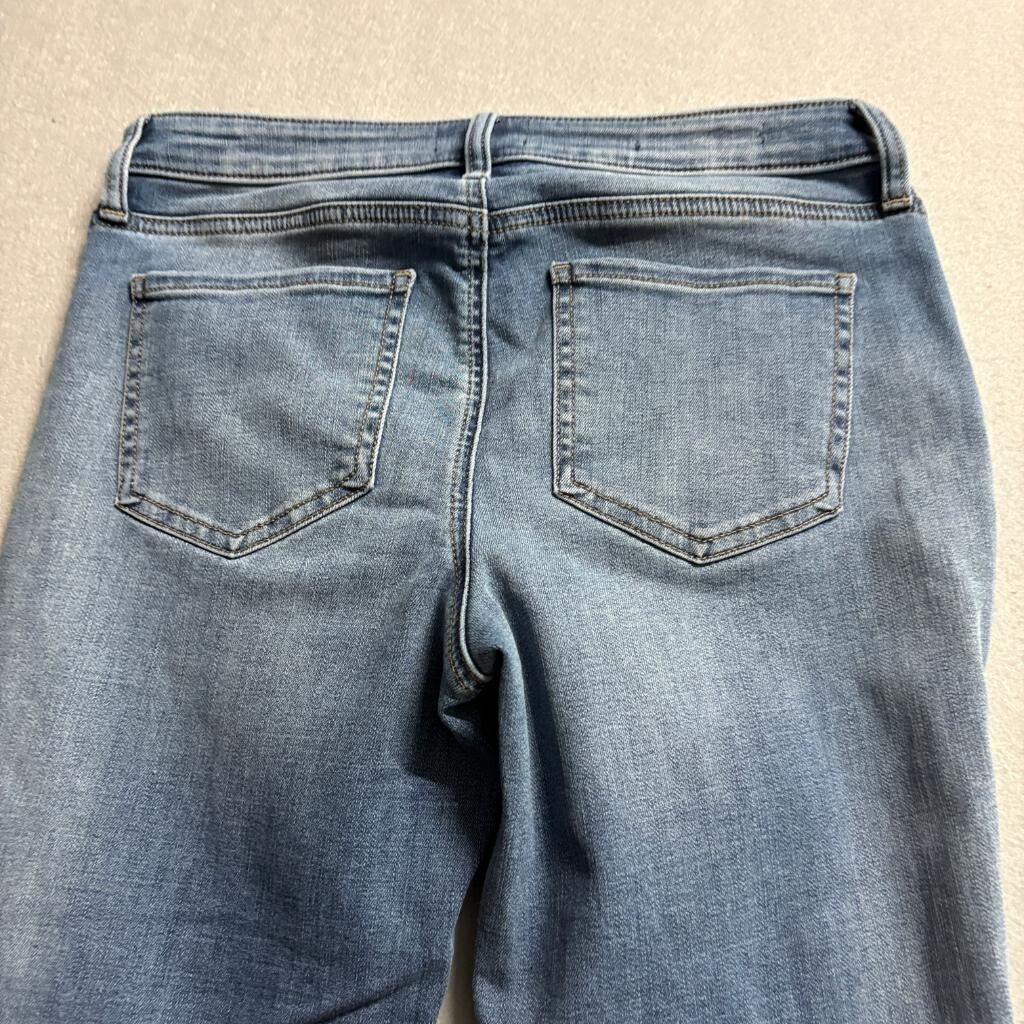 NYDJ Sheri Slim Jeans Womens 2P Blue Lift Tuck Stretch Denim Ankle Slit Petite