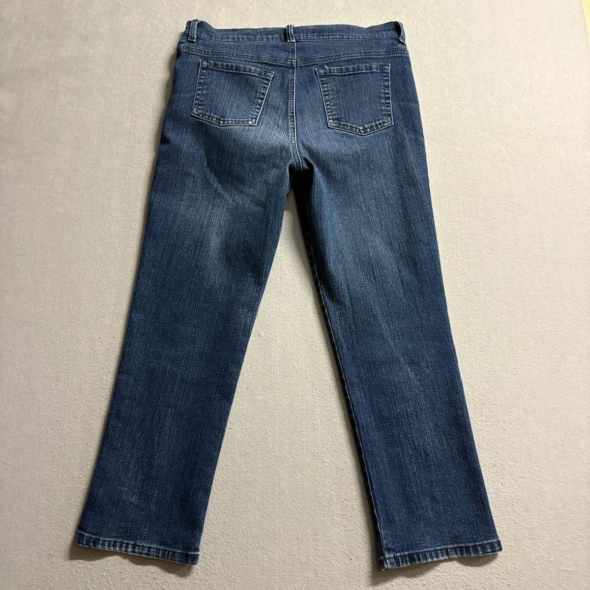 Gloria Vanderbilt Amanda Jeans Womens 12P Blue Denim Classic Rise Straight Leg