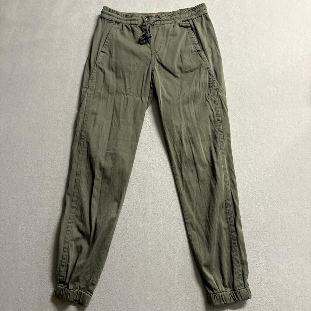 Unionbay Jogger Pants Womens Medium Green Cotton Blend Elastic Waist Drawstring