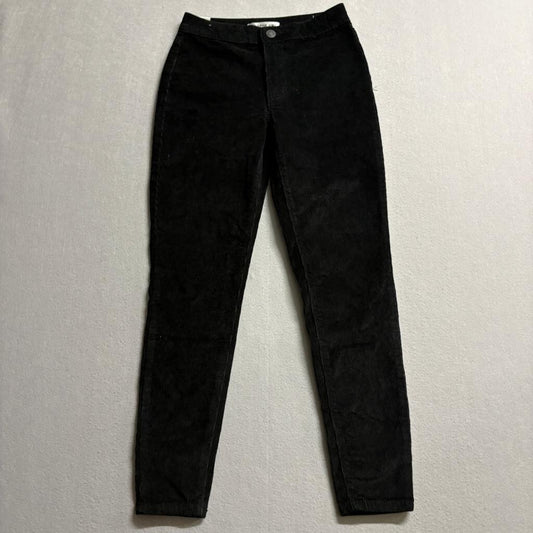 Madden Girl Corduroy Pants Womens 1 Black Stretch Skinny High Rise 26 Inseam
