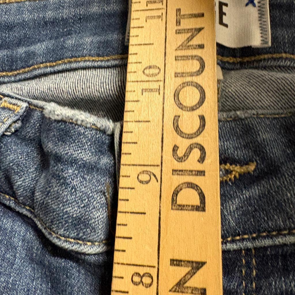 Paige Hoxton Ankle Skinny Jeans Womens Size 27 Blue Denim Raw Hem Stretch