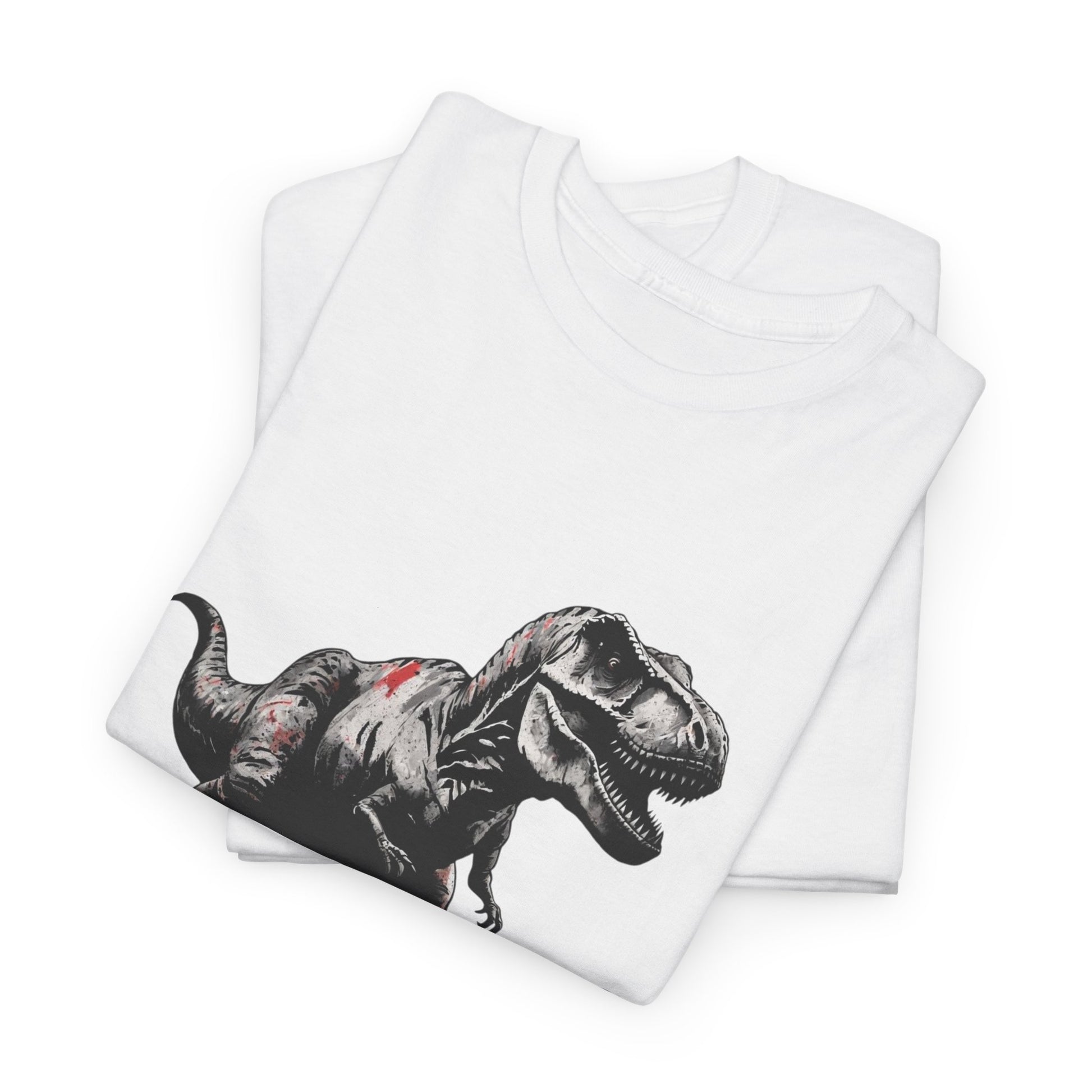 Daddysaurus TRex Dinosaur Heavy Cotton Tee Printify