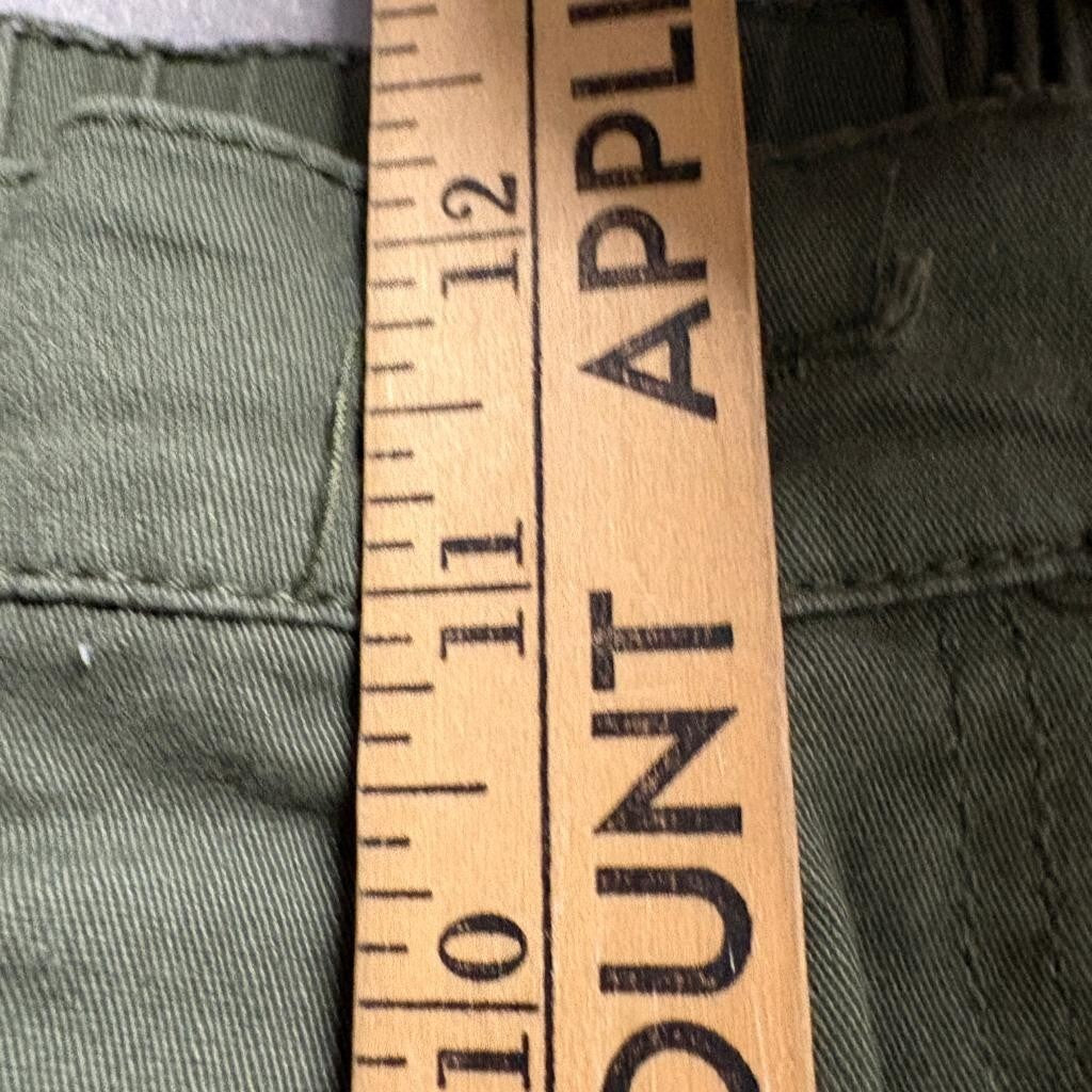 No Boundaries Joggers Womens XXL Green Cotton Blend Elastic Waist Cargo Pants