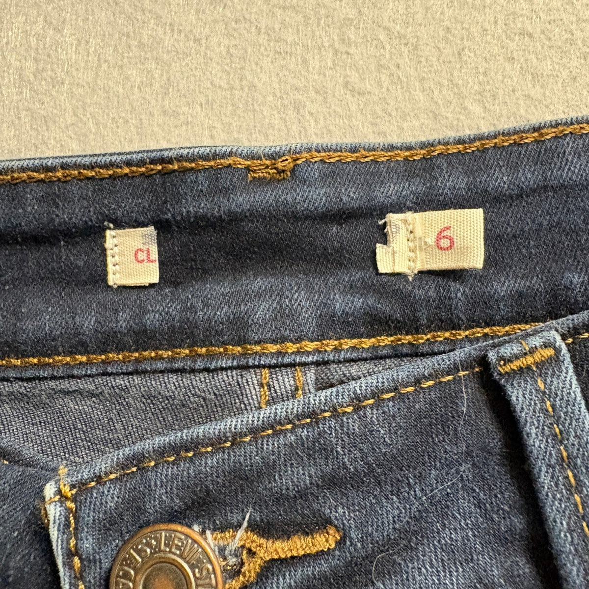 Levi's 711 Skinny Jeans Women Size 6 Long W28 L32 Dark Wash Denim Stretch
