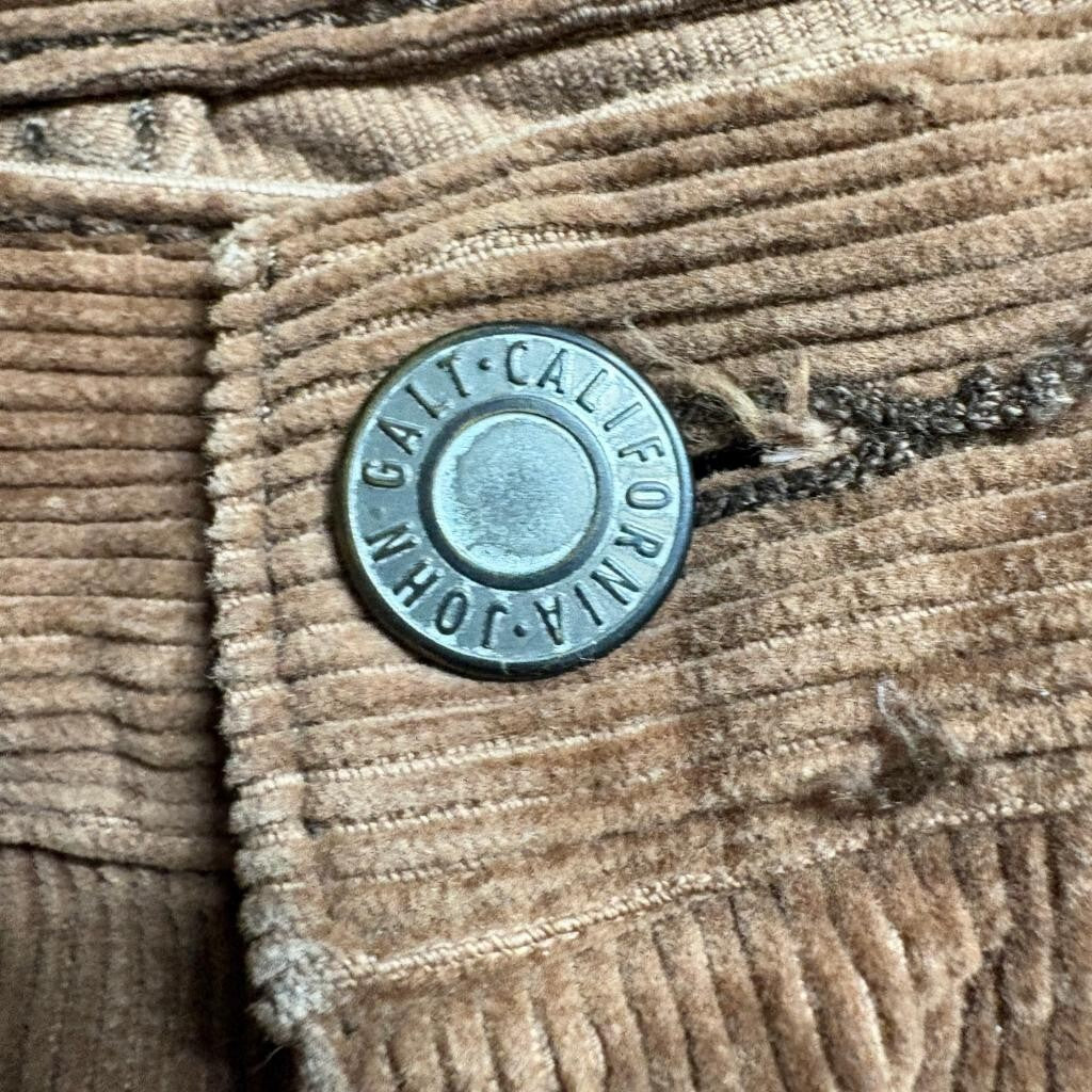 J Galt Brandy Melville Brown Corduroy Carpenter Pants Womens Size S Utility