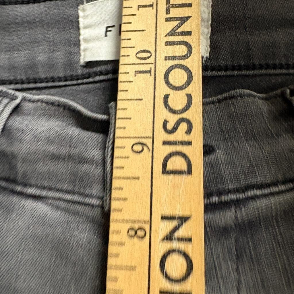 Frame Le High Skinny Jeans Womens 27 Gray Burton Wash Stretch Denim