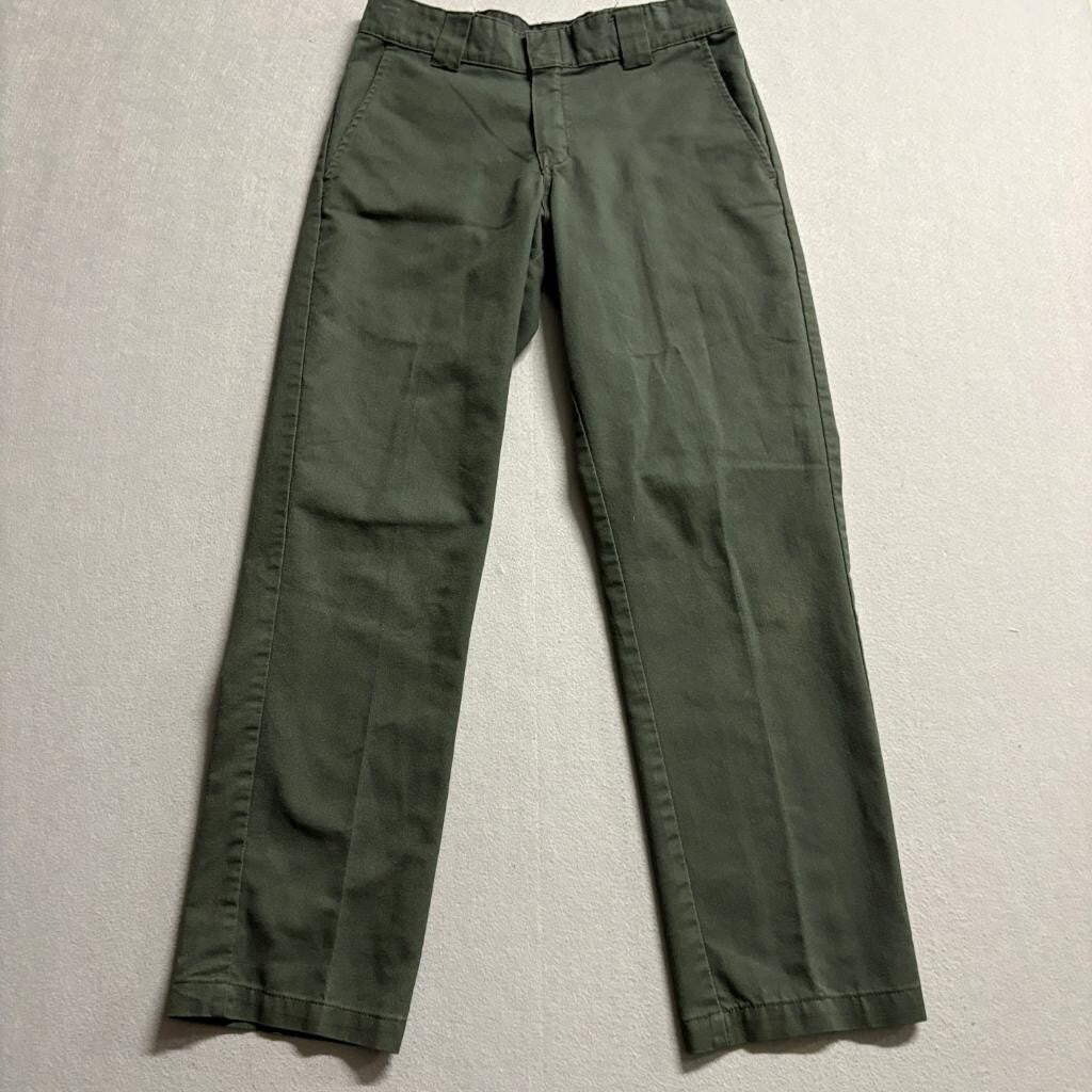 Dickies Flex Slim Taper Pants Mens 29x30 Olive Green Workwear Chino WP150OG