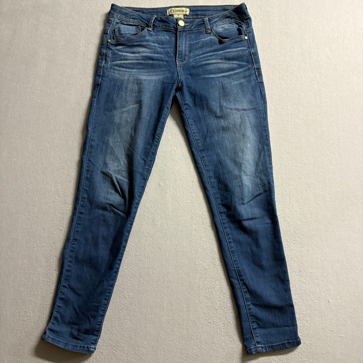 Democracy Freedom Ankle Skimmer Jeans Womens 6 Blue Denim Stretch Crop