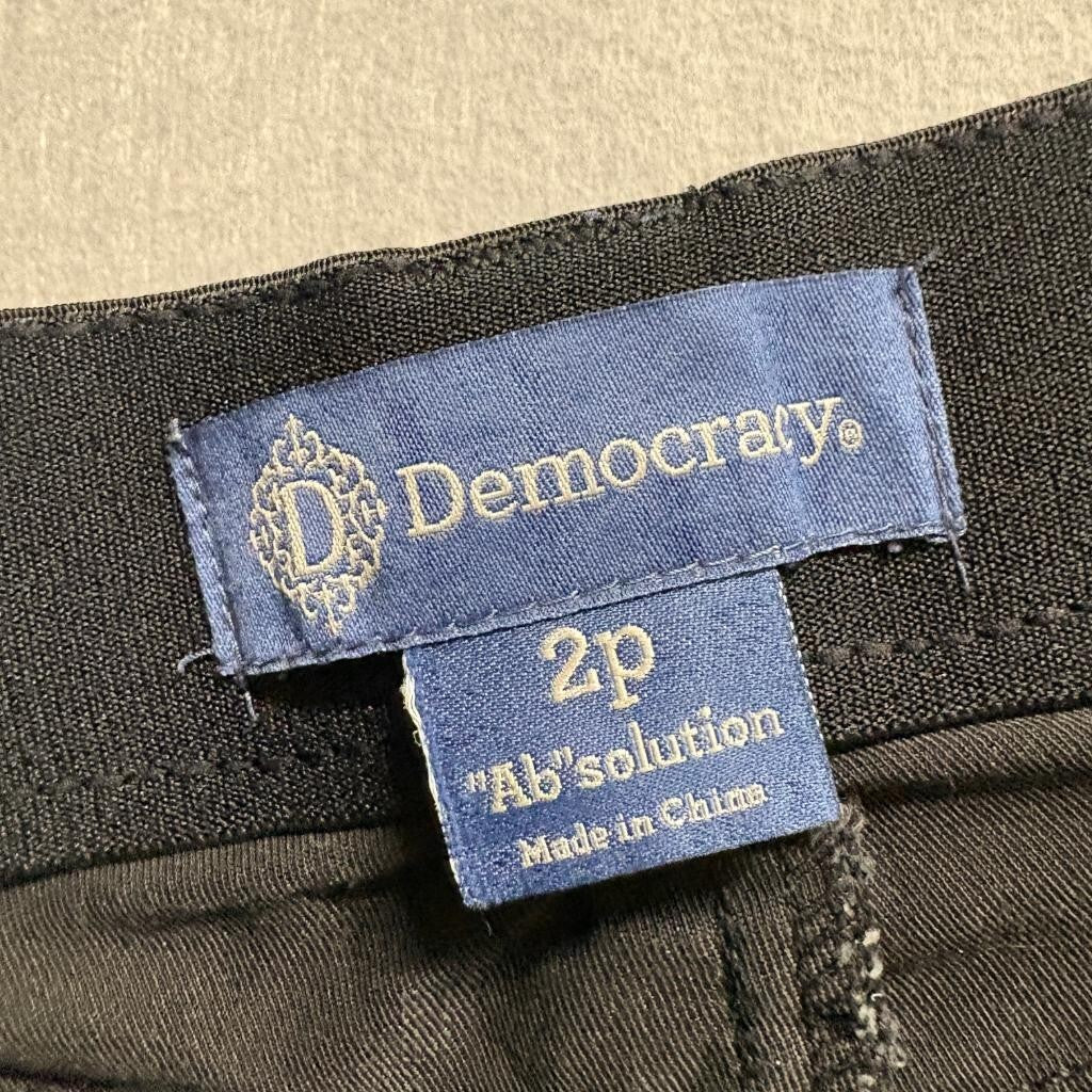 Democracy Ab solution Black Jeans Womens Size 2P Petite Slim Straight Stretch