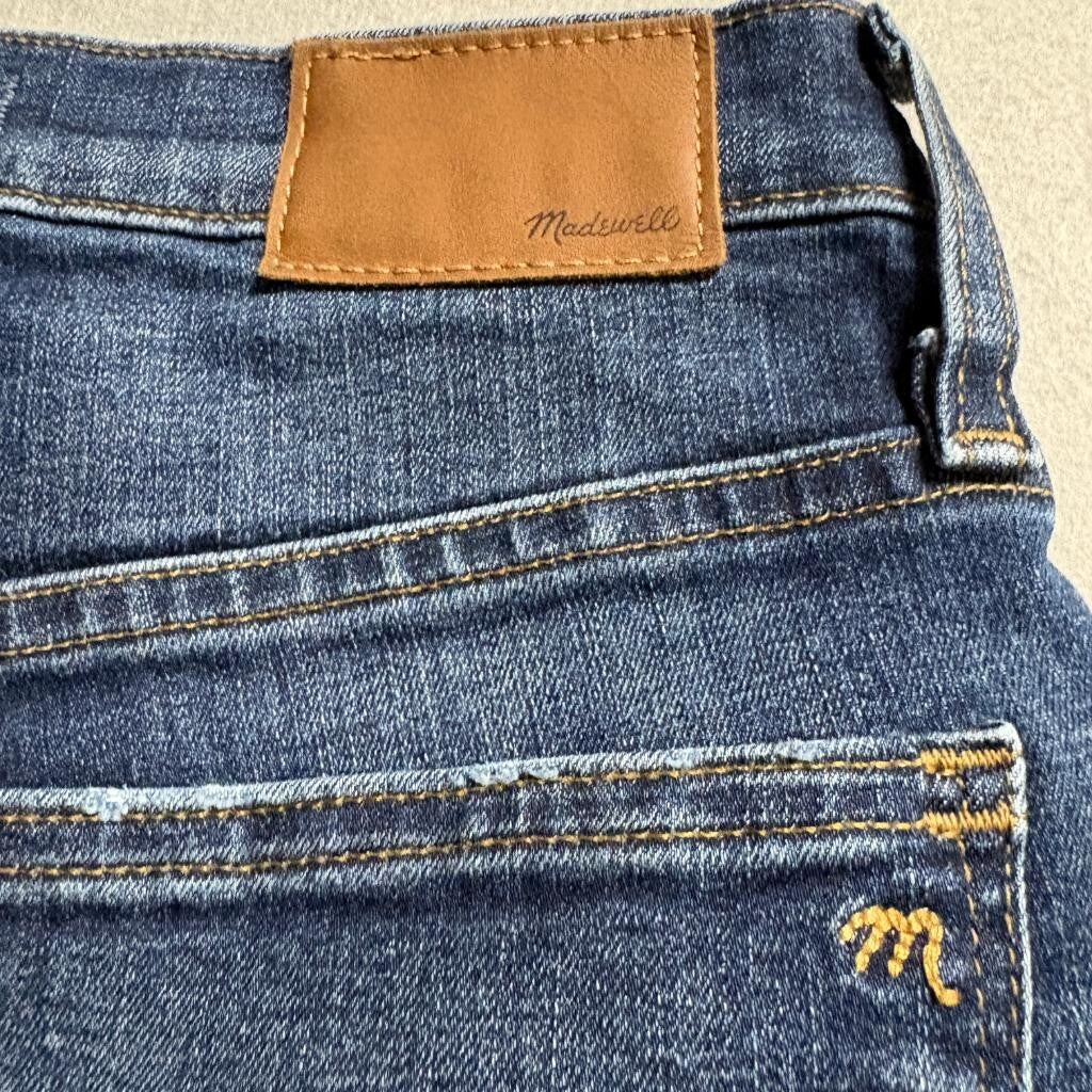 Madewell Slim Straight Jeans Womens 26 Blue Denim Stretch Mid Rise