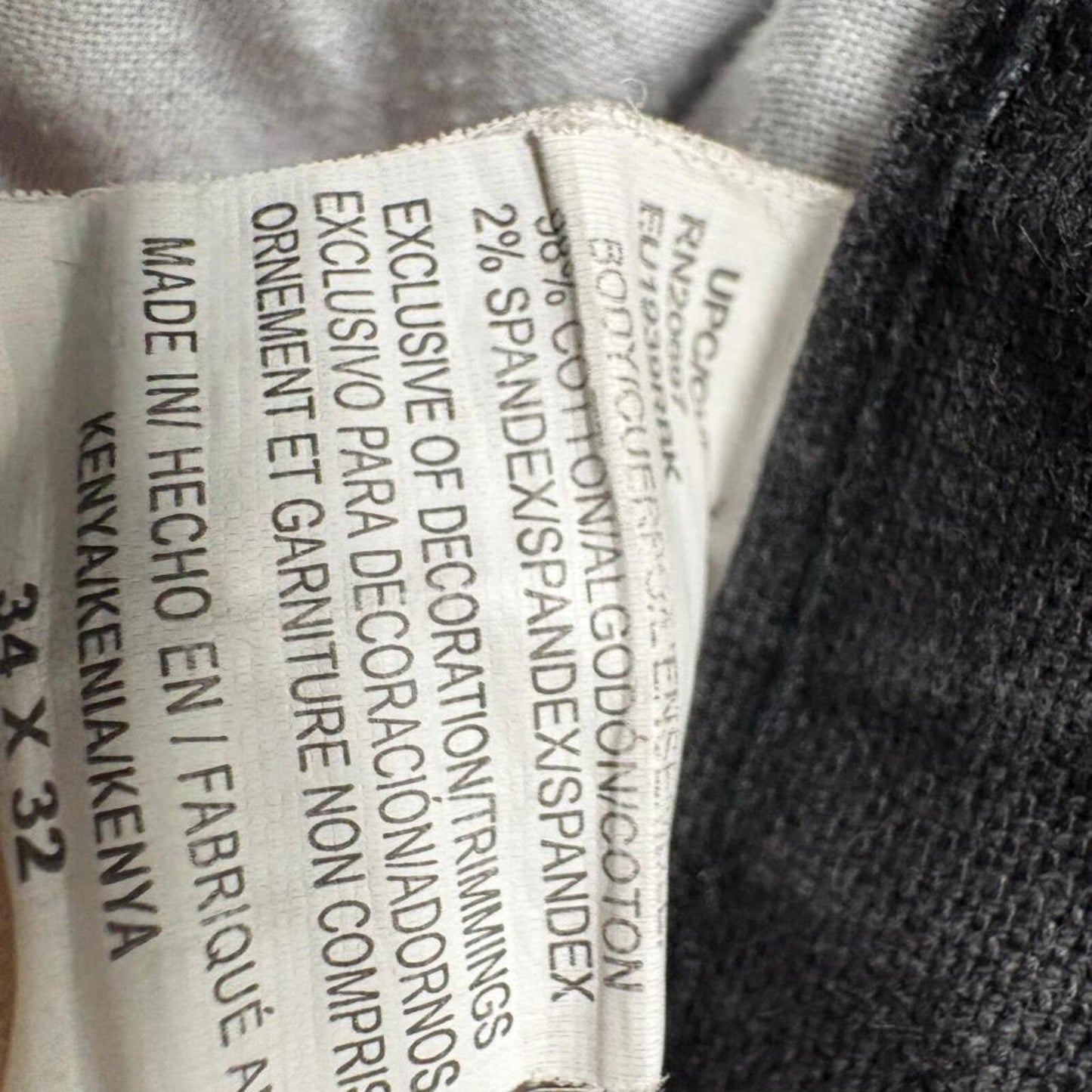 Genuine Dickies Mens Carpenter Jeans 34x32 Black Denim Utility Work Pants