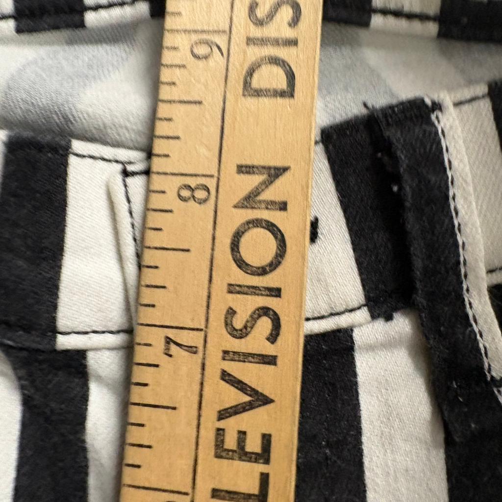 Rag & Bone Jean Womens 27 Capri Jeans Black White Vertical Stripe Benton Strpe