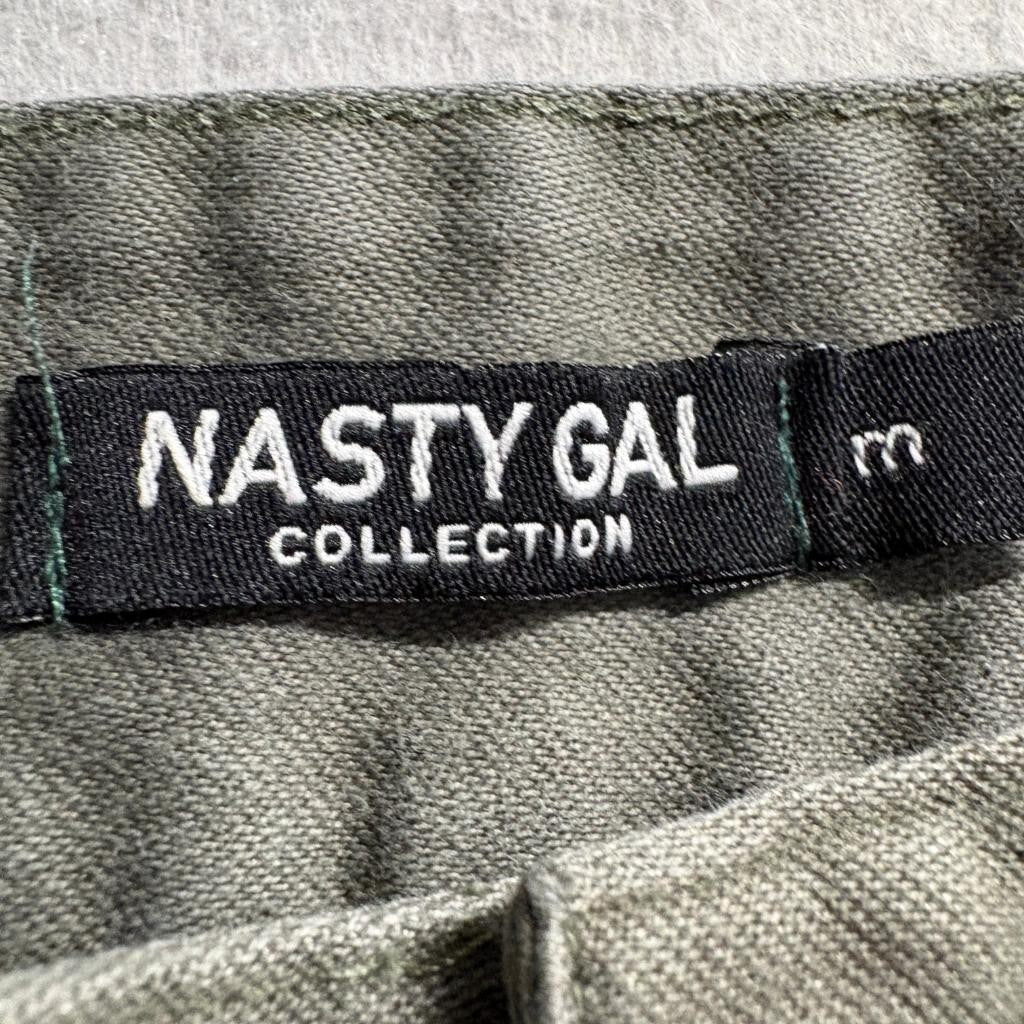 Nasty Gal Collection Cargo Pants Womens Medium Green Jogger Utility High Rise