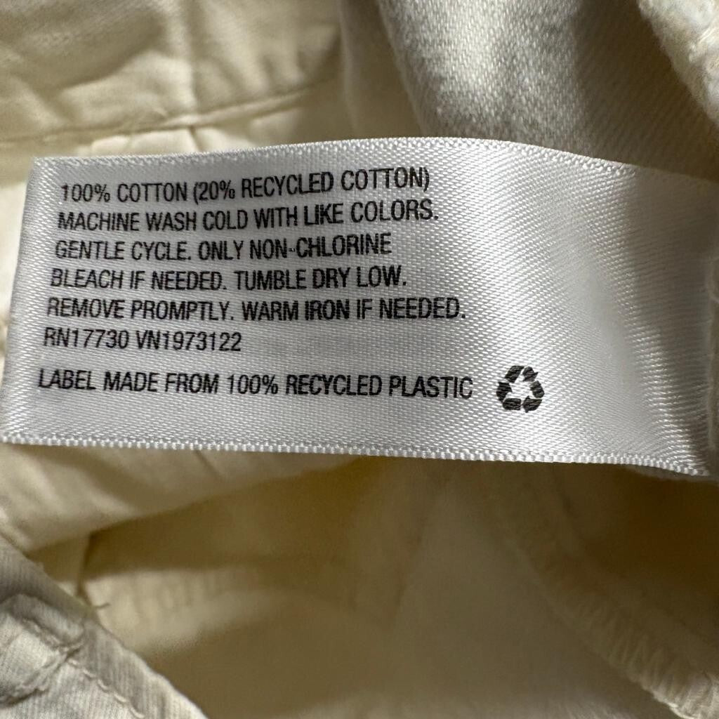 Universal Thread Cargo Pants Womens Size 6 Beige Cream Wide Leg Cotton Utility