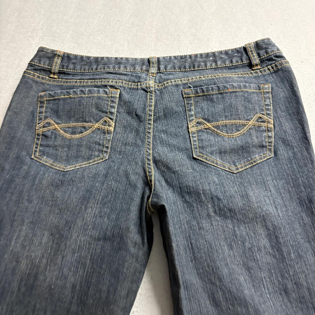Mossimo Supply Co Bootcut Jeans Womens 15R Fit 6 Blue Denim Stretch Mid Rise