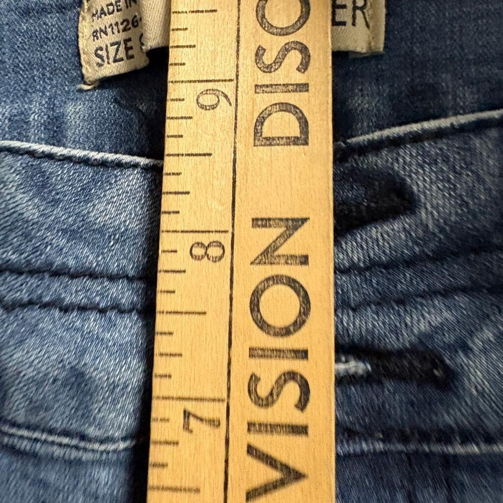 Sandpiper Distressed Skinny Jeans Womens Size 6 Blue Denim Ripped Frayed Cuffs